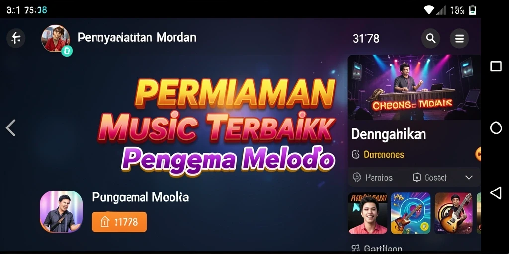 Tampilan gameplay 3178 menampilkan pengalaman musik yang interaktif.