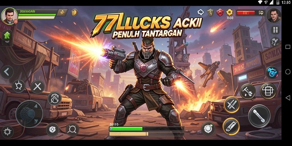 Tampilan menarik gameplay aksi 77LUCKS dengan aksi mendebarkan.