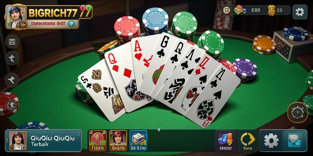 Tampilan gameplay menarik dari BIGRICH77 saat bermain QiuQiu.