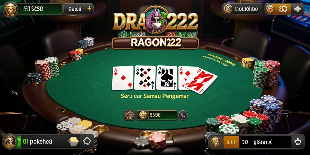 Tampilan screenshot gameplay Poker di DRAGON222