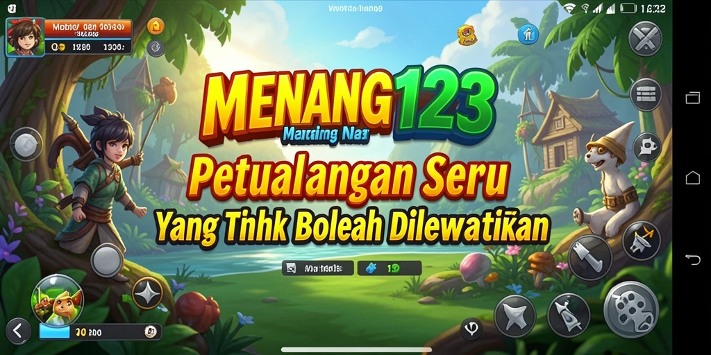 Tampilan gameplay yang mendebarkan dari MENANG123 dalam petualangan seru.