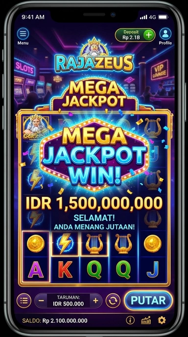 Tampilan antarmuka pengguna rajazeus yang intuitif.